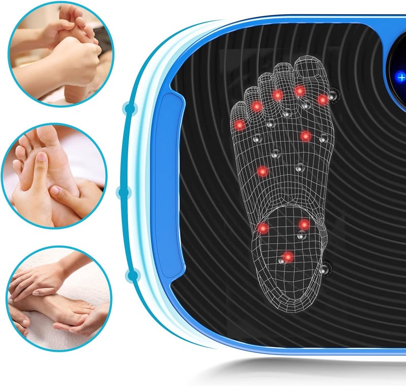 AXV Vibration Plate Exercise Machine Whole Body Workout Vibrate Fitness Platform Lymphatic Drainage Machine for Weight Loss Shaping Toning Wellness Home Gyms Workout - Image 4